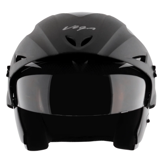 VEGA Cruiser Without Peak Black Half Face Helmet