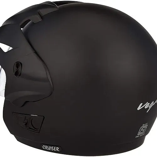 VEGA Cruiser Without Peak Black Half Face Helmet
