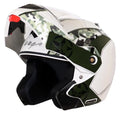 VEGA Crux Dx Camouflage White Battle Green Full Face Helmet