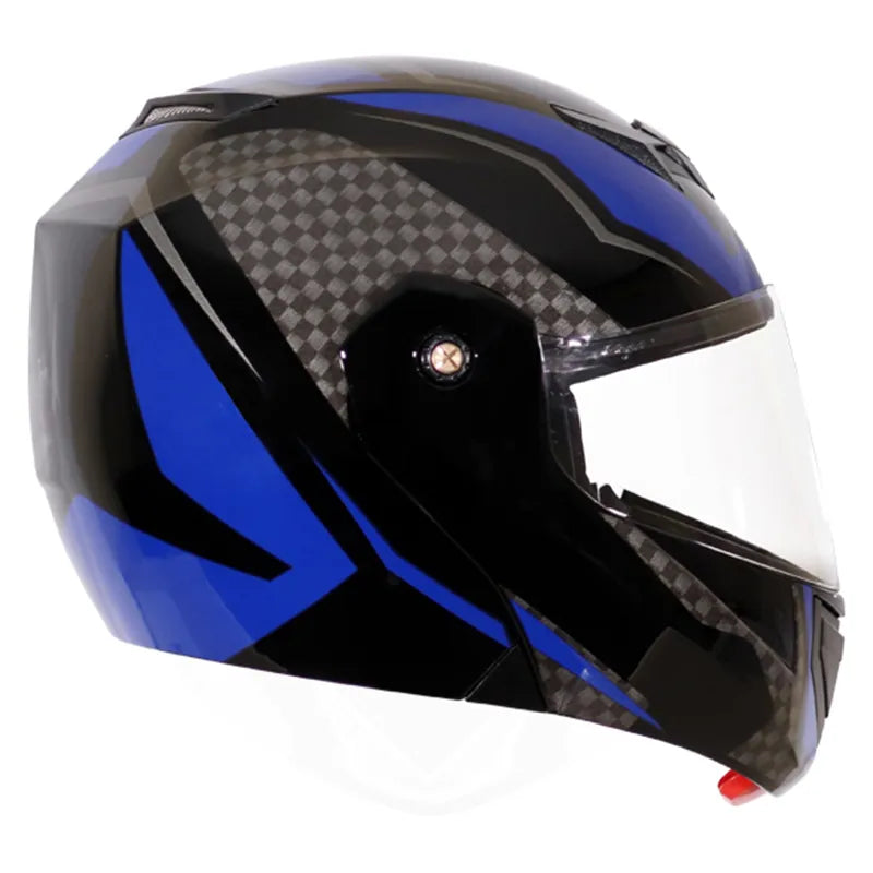 VEGA Crux Dx Checks Black Blue Full Face Helmet