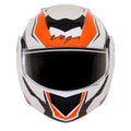 VEGA Crux Dx Checks White Orange Full Face Helmet