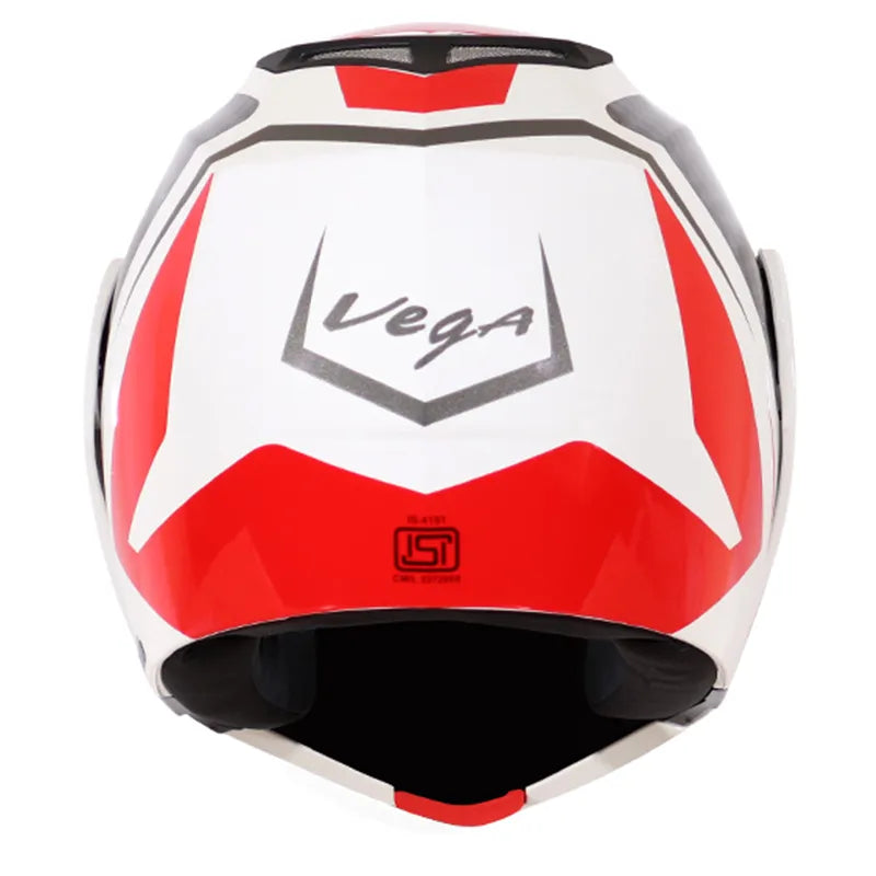 VEGA Crux Dx Checks White Red Full Face Helmet