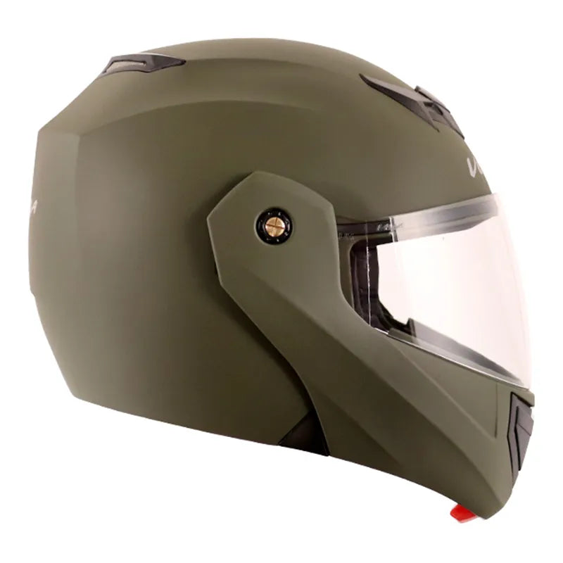 VEGA Crux Dx Dull Battle Green Full Face Helmet