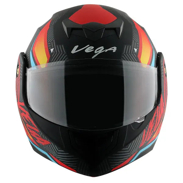 VEGA Crux Dx Energy Black Red Flip Up Helmet