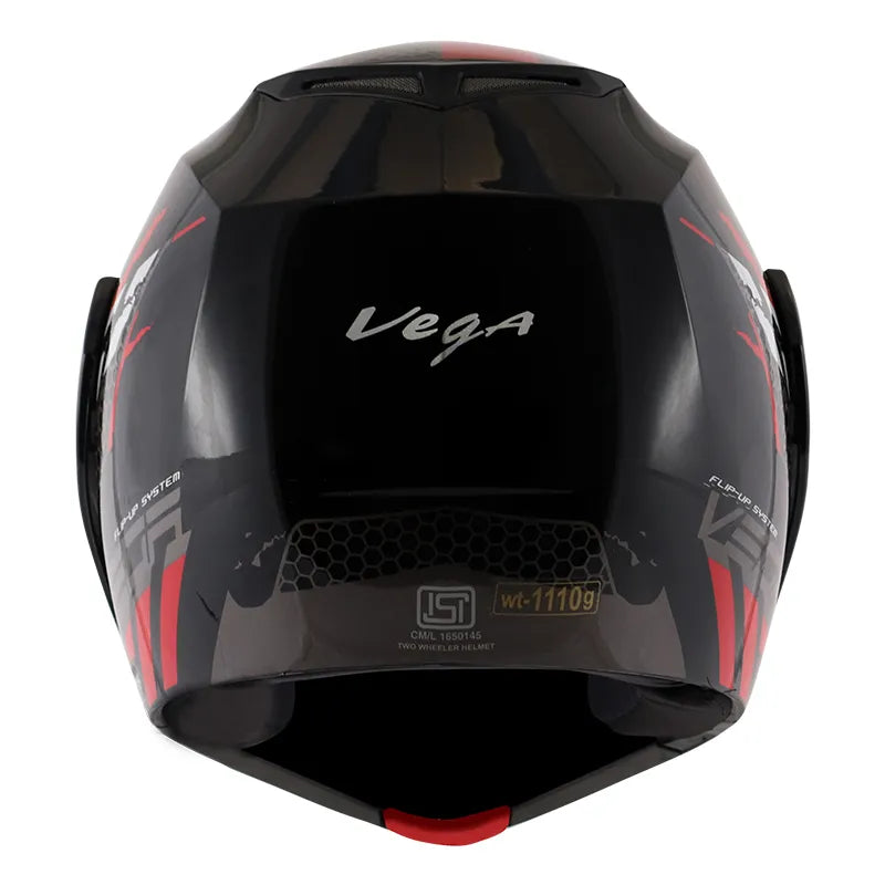 VEGA Crux Dx Flex Black Red Full Face Helmet