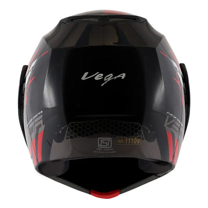 VEGA Crux Dx Flex Black Red Full Face Helmet