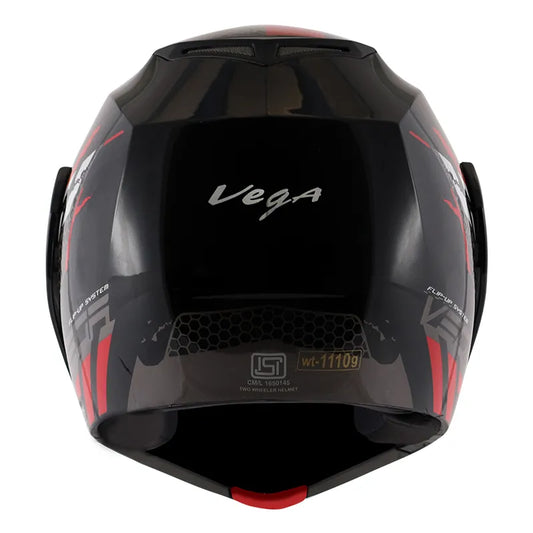 VEGA Crux Dx Flex Black Red Full Face Helmet