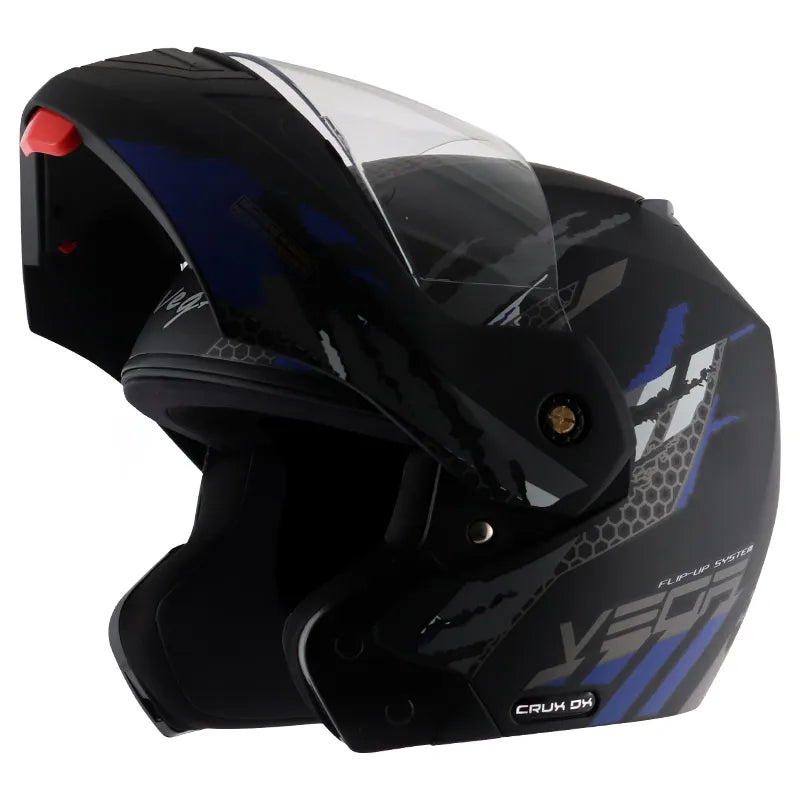 VEGA Crux Dx Flex Dull Black Blue Full Face Helmet