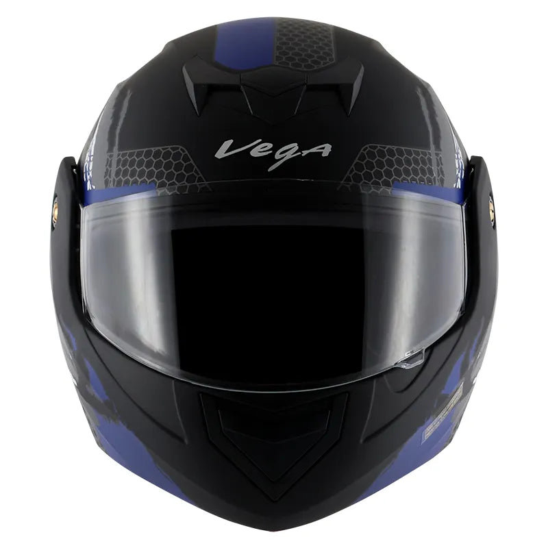 VEGA Crux Dx Flex Dull Black Blue Full Face Helmet