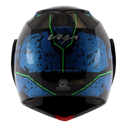 VEGA Crux Dx Victor Black Blue Full Face Helmet
