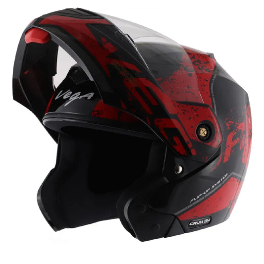 VEGA Crux Dx Victor Black Red Full Face Helmet
