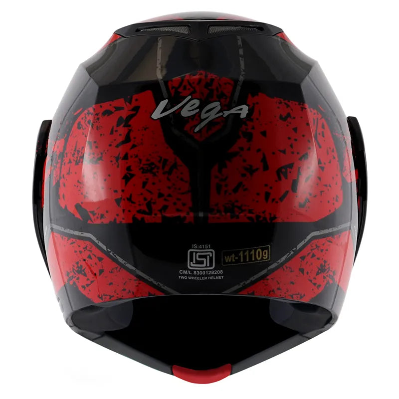 VEGA Crux Dx Victor Black Red Full Face Helmet
