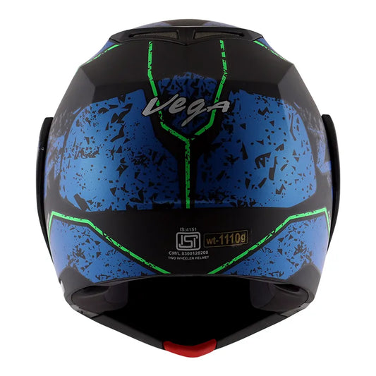 VEGA Crux Dx Victor Dull Black Blue Full Face Helmet