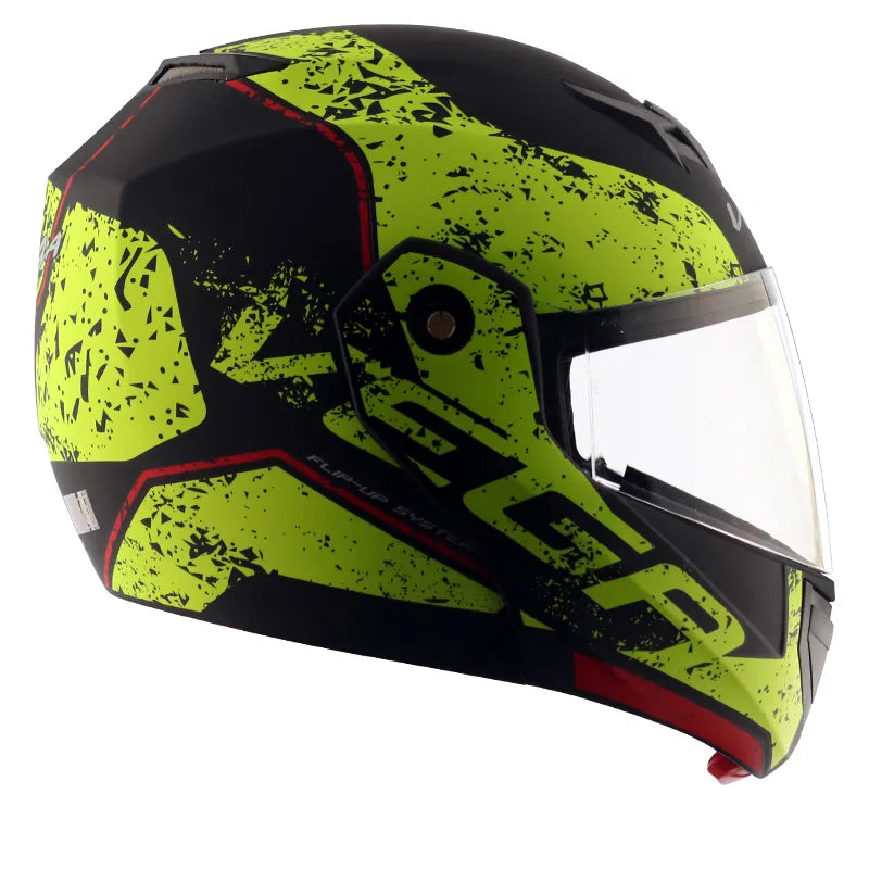 VEGA Crux Dx Victor Dull Black Neon Yellow Full Face Helmet