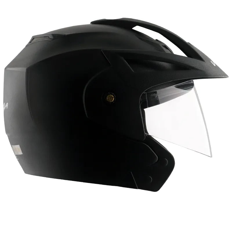 VEGA Crux Open Face Black Half Face Helmet