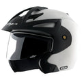 VEGA Crux Open Face White Half Face Helmet