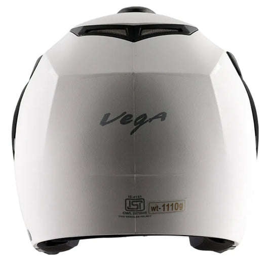 VEGA Crux Open Face White Half Face Helmet