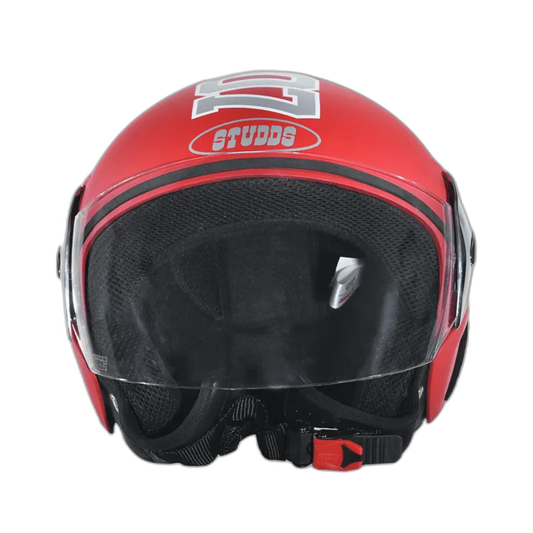 STUDDS Cub 07 Red Half Face Helmet