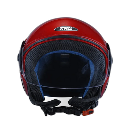 STUDDS Cub Cherry Red Half Face Helmet