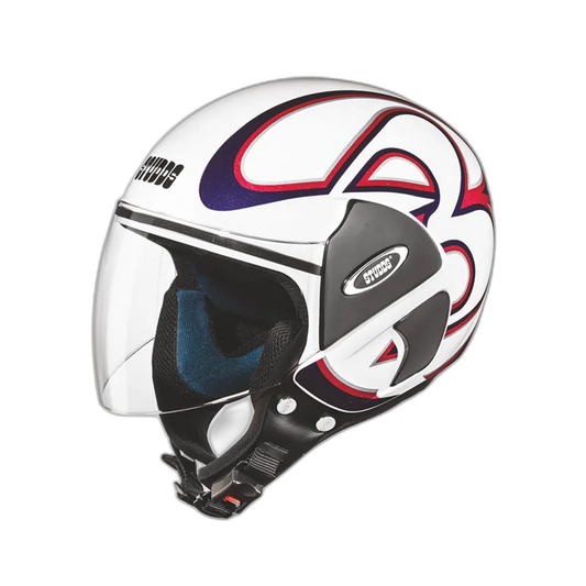 STUDDS Cub D3 White N2 Half Face Helmet