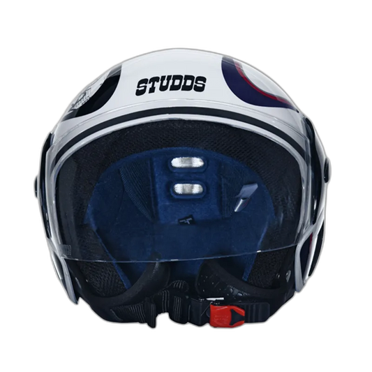 STUDDS Cub D3 White N2 Half Face Helmet