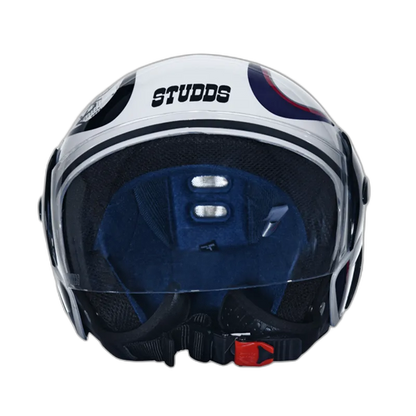STUDDS Cub D3 White N2 Half Face Helmet