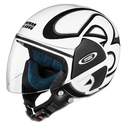 STUDDS Cub D3 White N4 Half Face Helmet