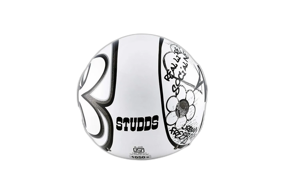 STUDDS Cub D3 White N4 Half Face Helmet