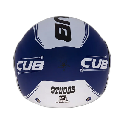 STUDDS Cub D4 Matt Blue N6 Half Face Helmet