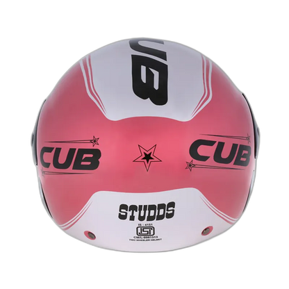 STUDDS Cub D4 Pink N6 Half Face Helmet