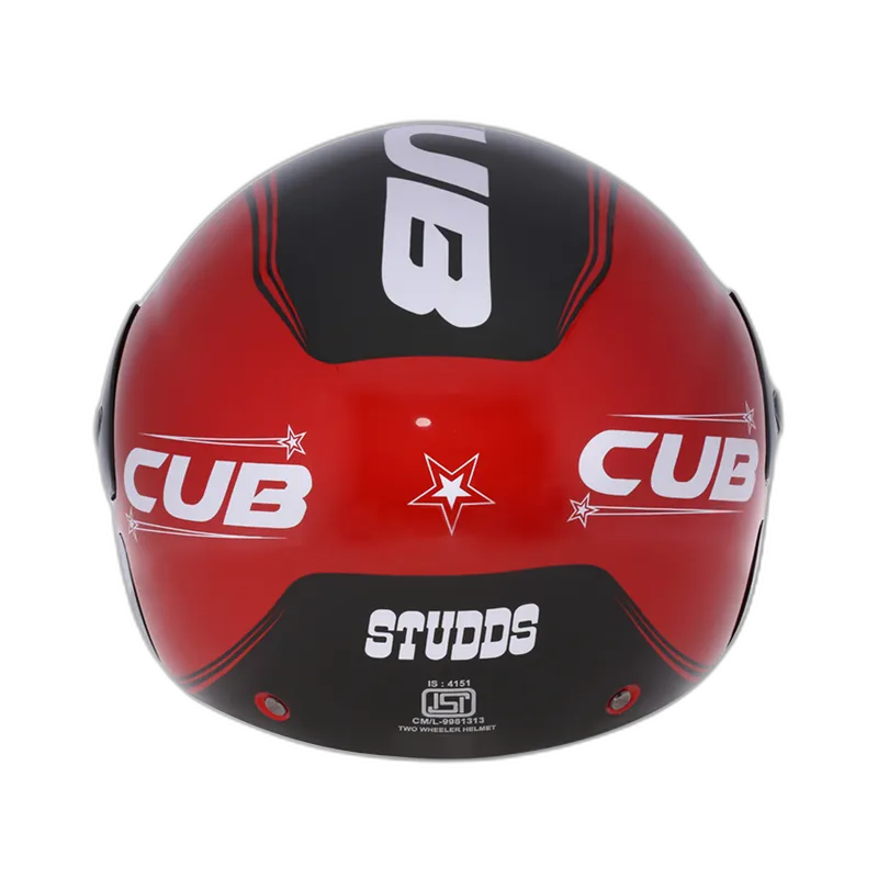 STUDDS Cub D4 Red N9 Half Face Helmet