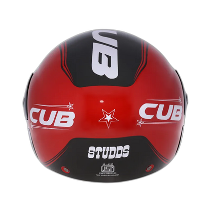 STUDDS Cub D4 Red N9 Half Face Helmet