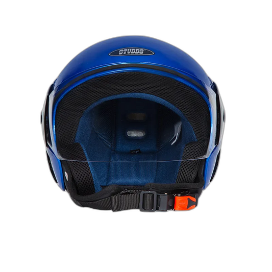 STUDDS Cub Flame Blue Half Face Helmet