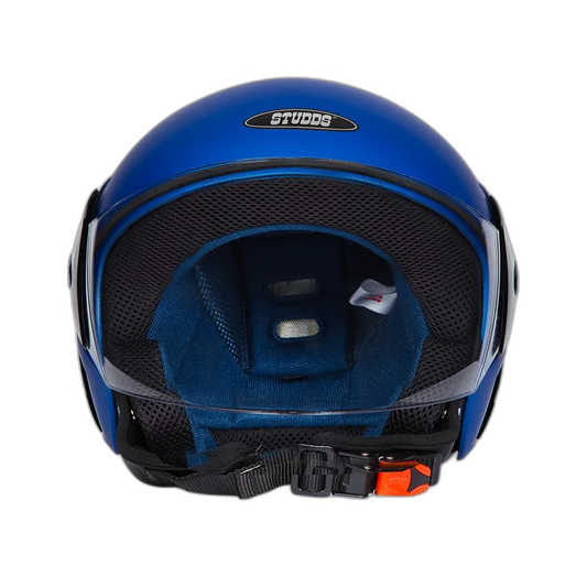 STUDDS Cub Matt Blue Half Face Helmet