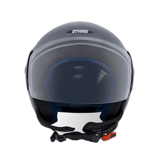STUDDS Cub Matt Gun Grey Half Face Helmet