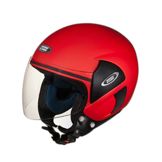 STUDDS Cub Matt Sports Red Half Face Helmet