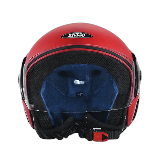 STUDDS Cub Matt Sports Red Half Face Helmet