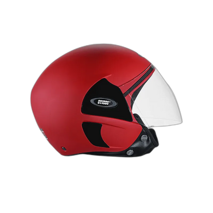 STUDDS Cub Matt Sports Red Half Face Helmet