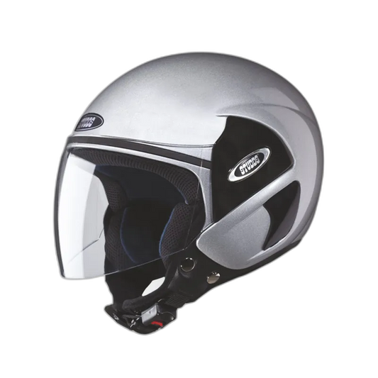 STUDDS Cub Silver Grey Half Face Helmet