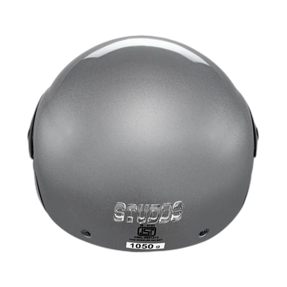 STUDDS Cub Silver Grey Half Face Helmet
