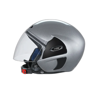 STUDDS Cub Silver Grey Half Face Helmet
