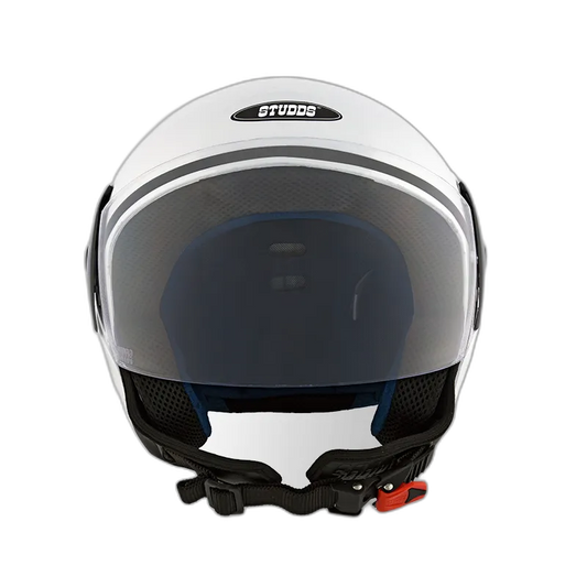 STUDDS Cub White Half Face Helmet