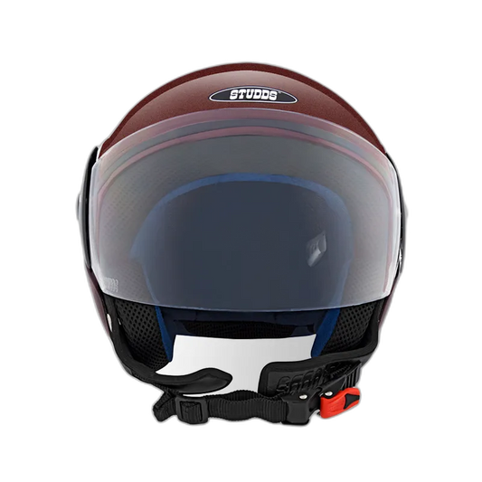 STUDDS Cub Wine Red Half Face Helmet