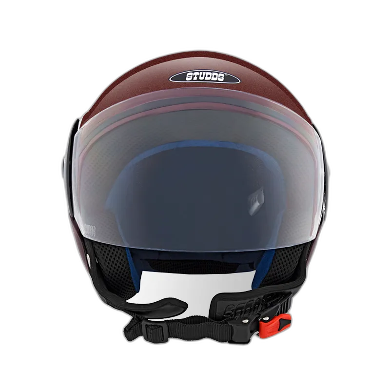 STUDDS Cub Wine Red Half Face Helmet