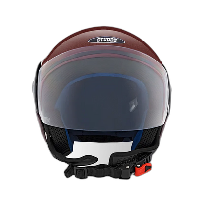 STUDDS Cub Wine Red Half Face Helmet