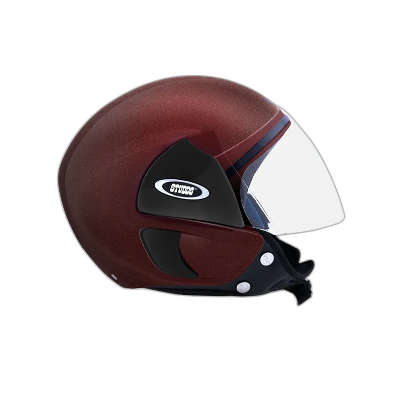STUDDS Cub Wine Red Half Face Helmet