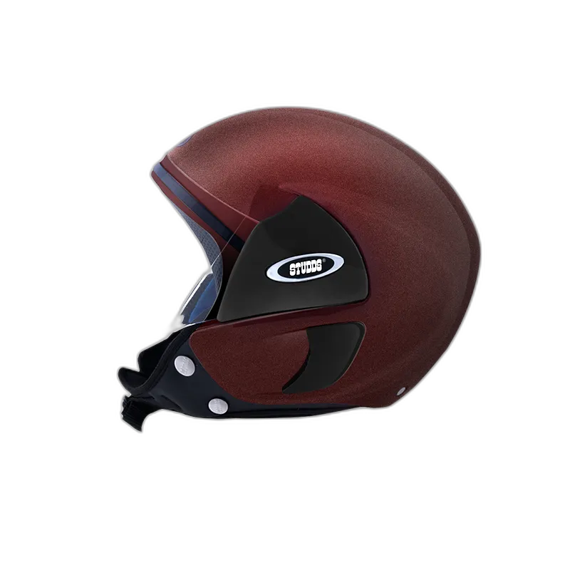 STUDDS Cub Wine Red Half Face Helmet