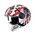 STUDDS Downtown D1 White N2 Fu Flip Up Helmet