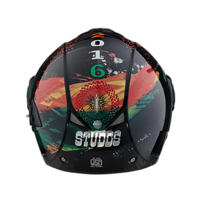 STUDDS Downtown D2 Black N10 Fu Flip Up Helmet