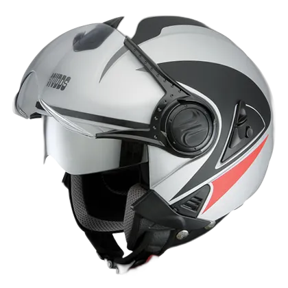 STUDDS Downtown D3 Matt Silver Grey N2 Half Face Helmet